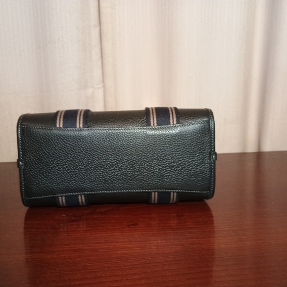 Coach Smith Pebbled Leather Small Crossbody Logo Tote Bag Black - Picture 3 of 7